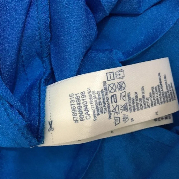 Forever 21 - Blue Pleated Slip  Dress - Picture 5 of 5